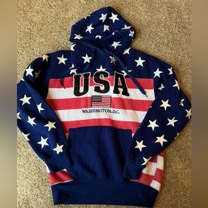 USA “Washington, D.C” red, white, and blue hoodie